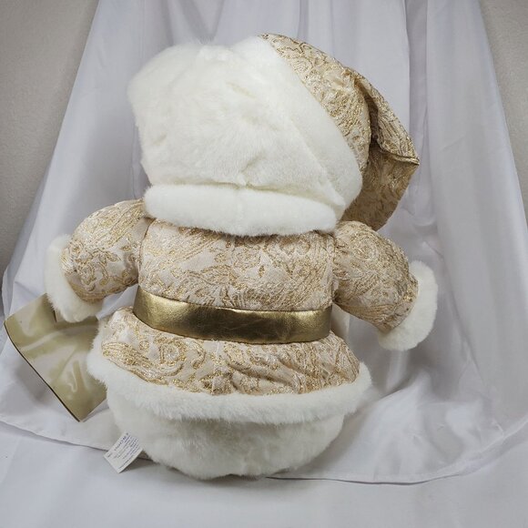 2001 Keepsake Memories Bear White with Gold Outfit Limited Edition 18" Tall NOS - Picture 5 of 11